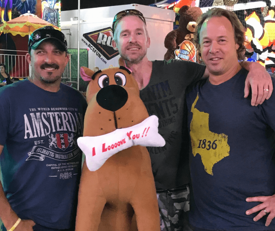 1st prize a huge Scooby-doo for sinking a 3 point basketball shot at the OC Fair