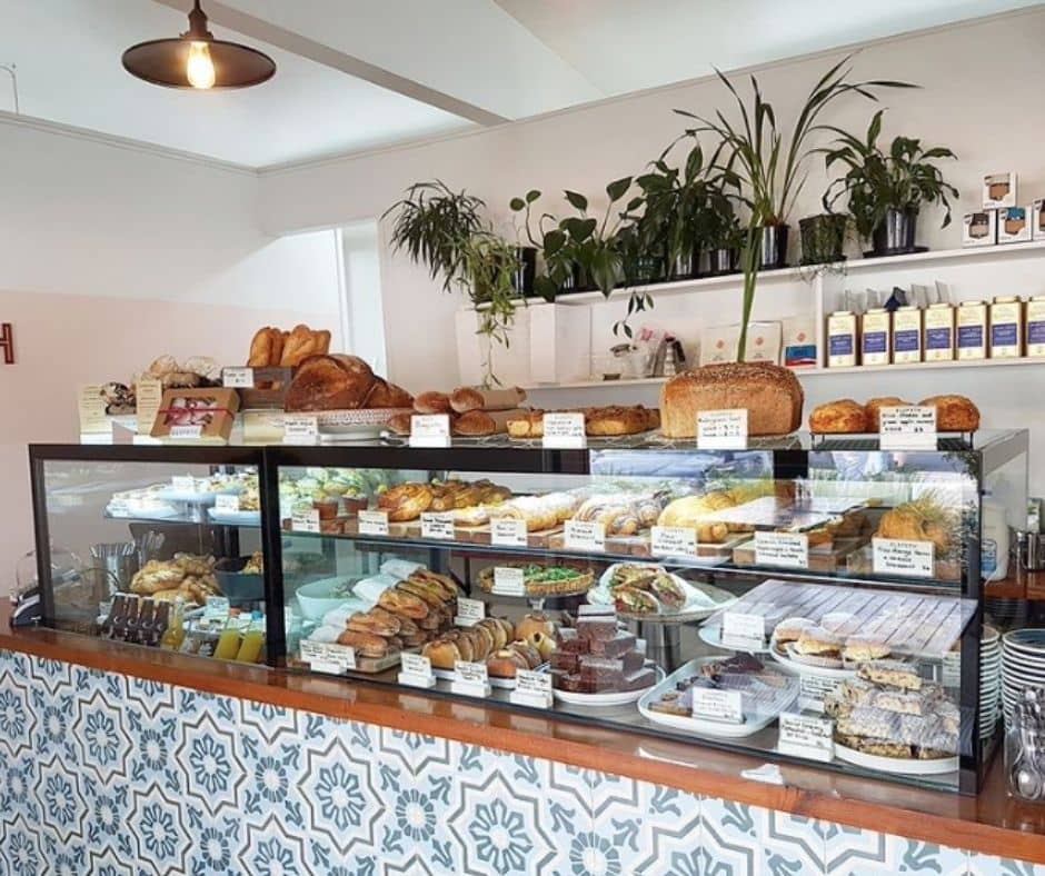 One of the best cabinet food displays in Elspeth's Bakery, Mount Maunganui cafe