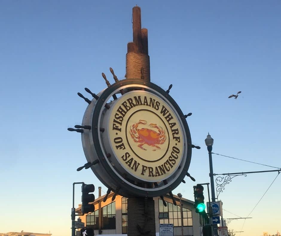 The famous Fishermans Wharf sign