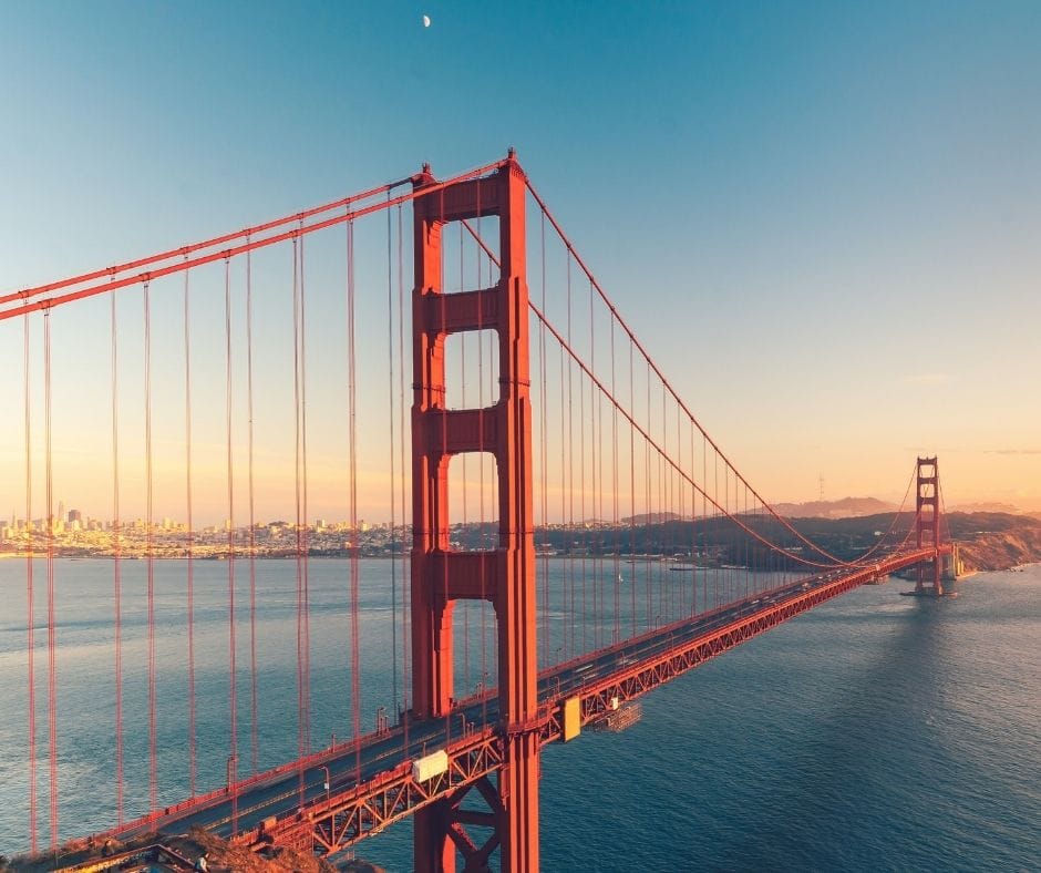 Golden Gate Bridge and San Francisco bay