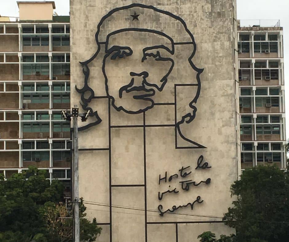 The image of Che Guevara in Plaza de la Revolución