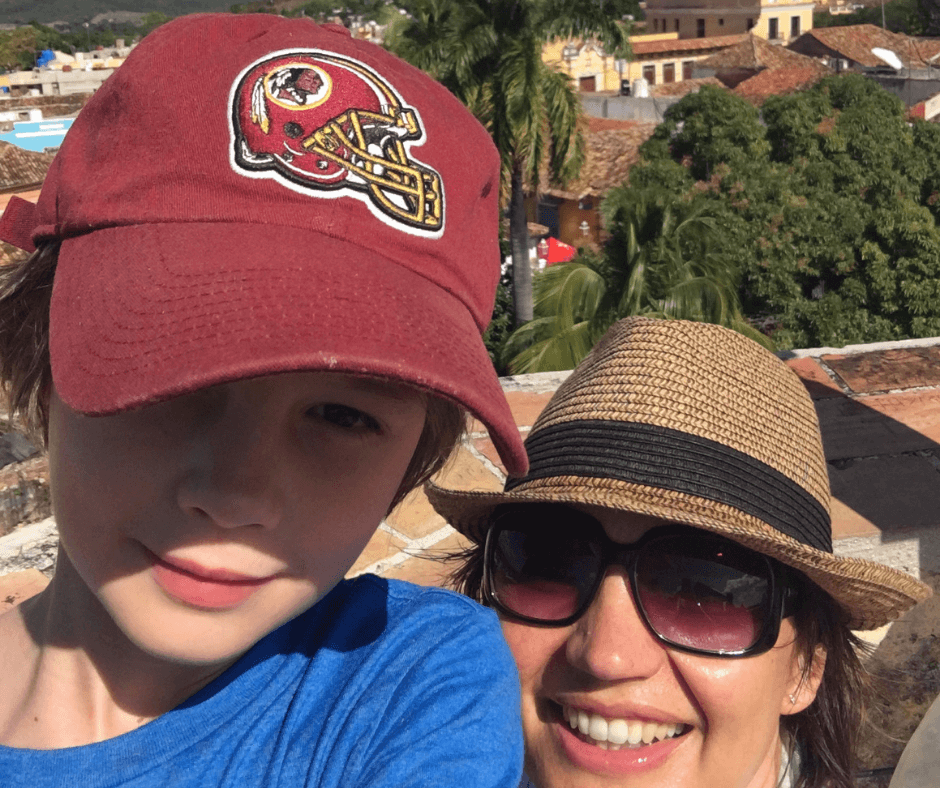 Lukas and Connie at the top of Palacio Cantero getting a quick selfie
