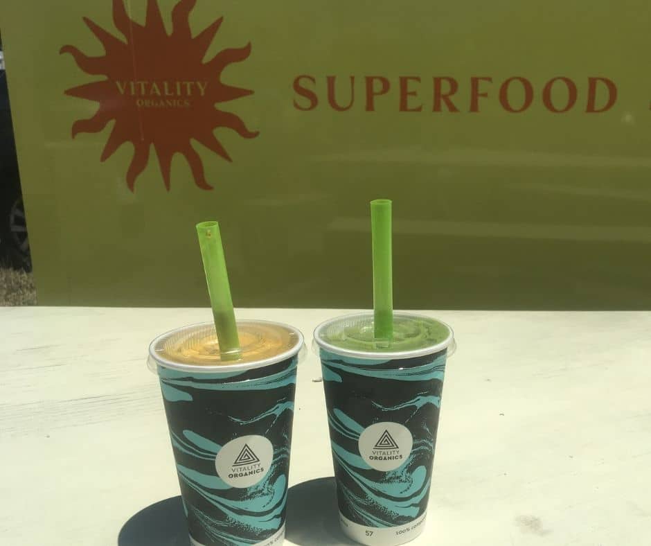 Two delicious smoothies at Vitality Organics