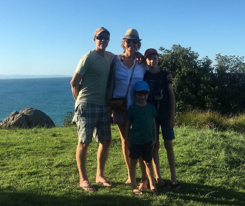Quick family photo on Leisure island