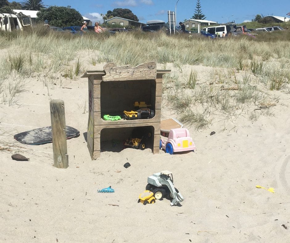 Got to love the beach toy library, kids can help themselves and then return the toys when finished